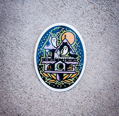 Haunted Birdhouse - Sticker